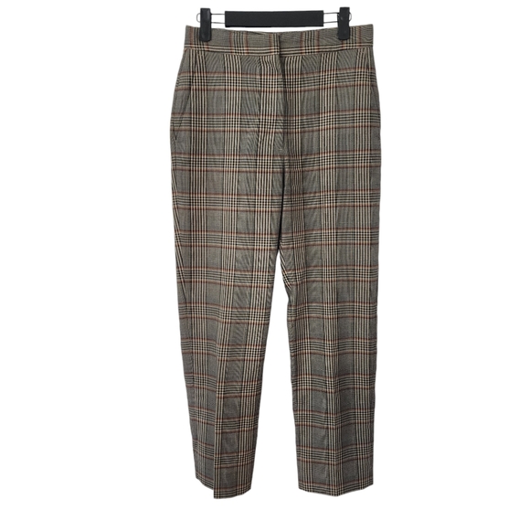 EUC Sandro Paris Glen Stainy Plaid Tapered Cropped Ankle-Length Pants - Picture 2 of 10